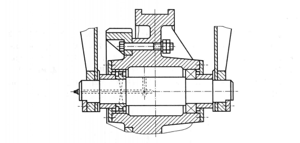 支承在定轴上的车轮组